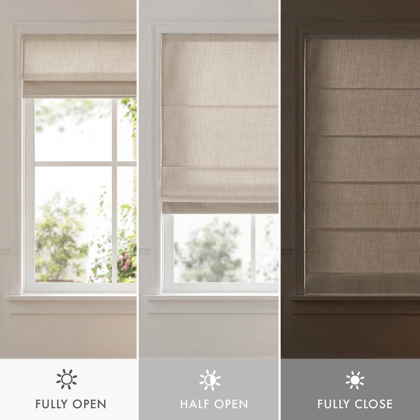 Mira Room Darkening Cordless Roman Shade