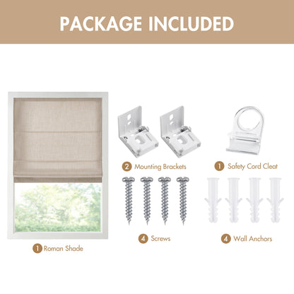 Mira Room Darkening Cordless Roman Shade