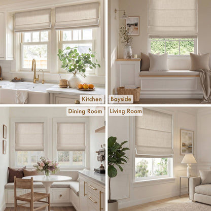 Mira Room Darkening Cordless Roman Shade