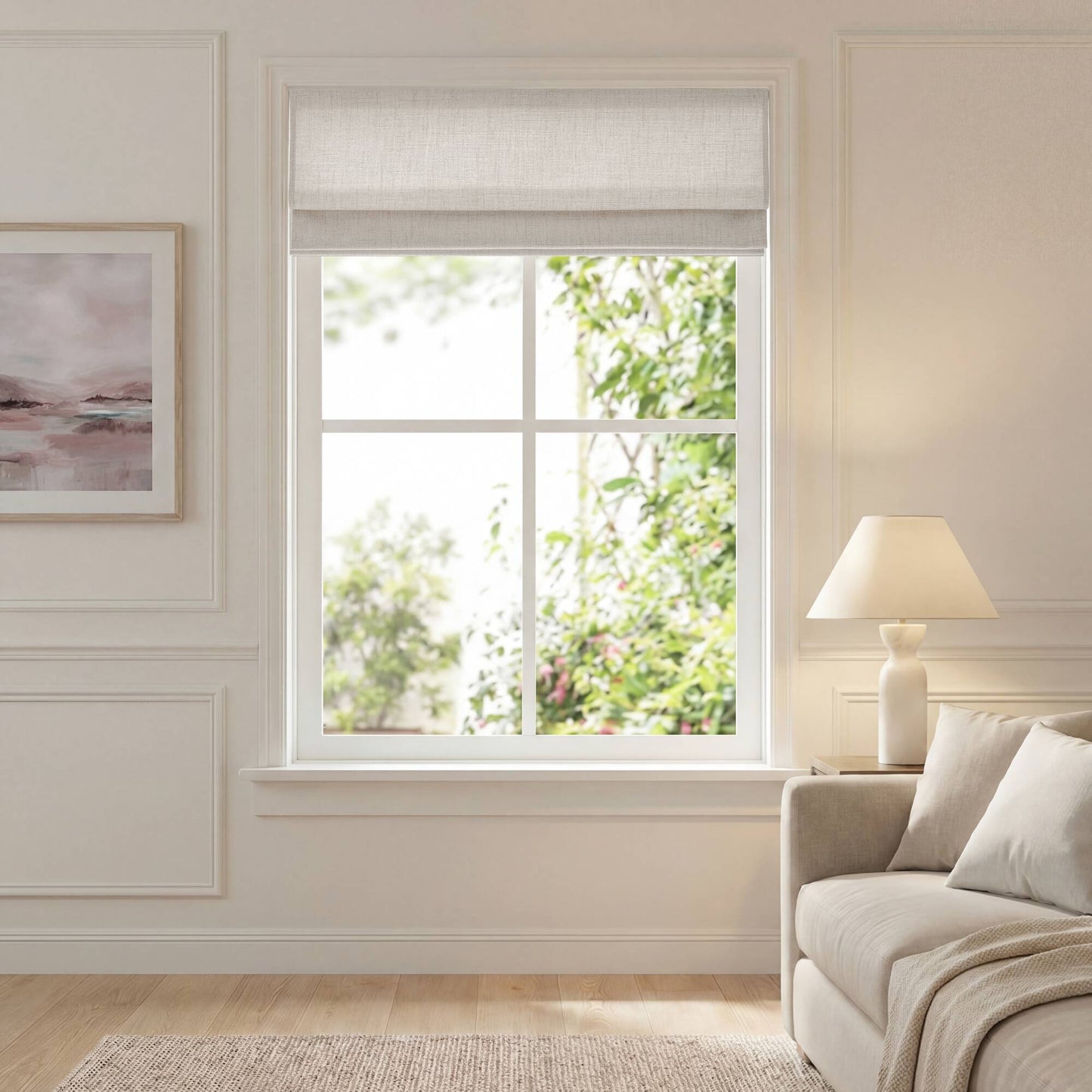 Mira Room Darkening Cordless Roman Shade