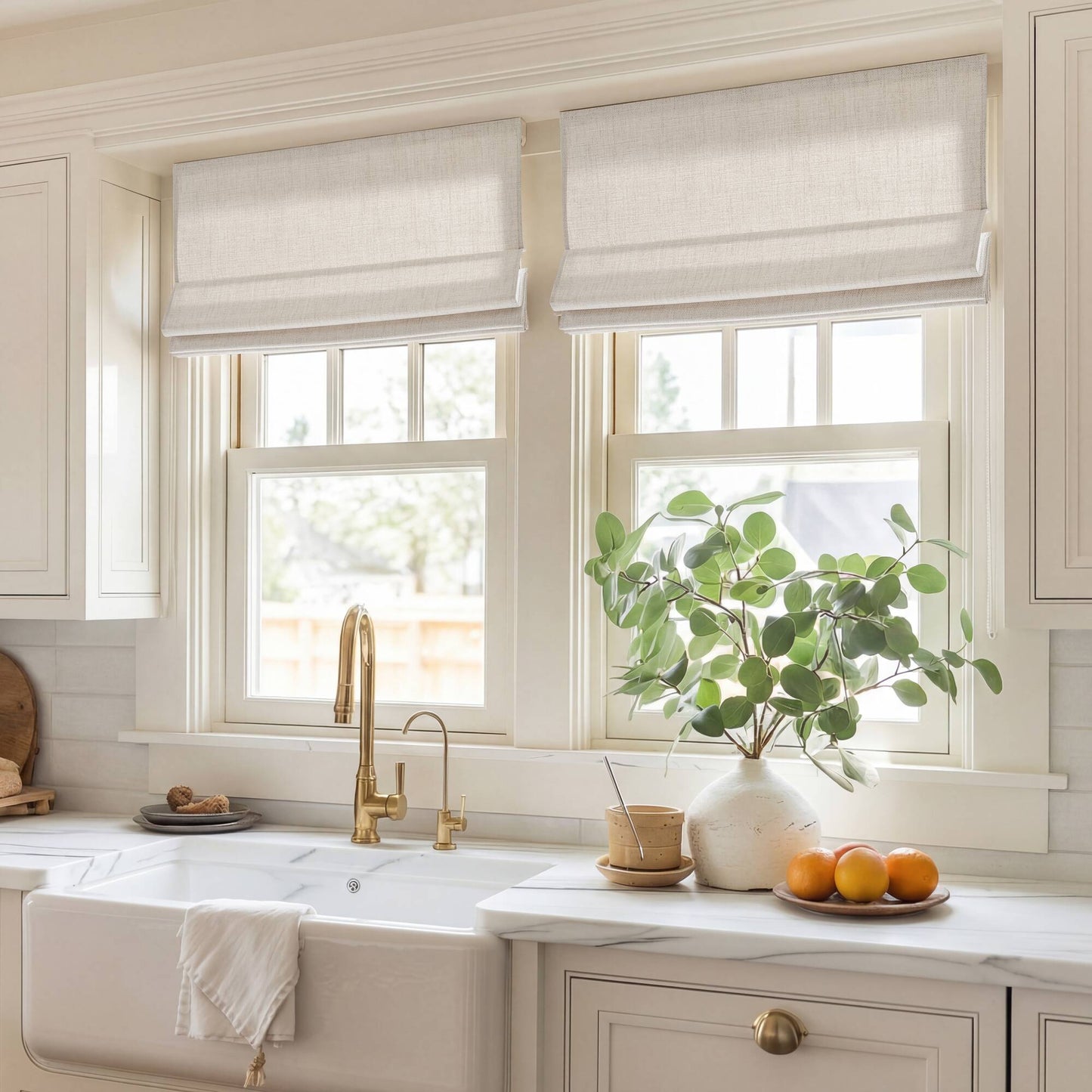 Mira Room Darkening Cordless Roman Shade