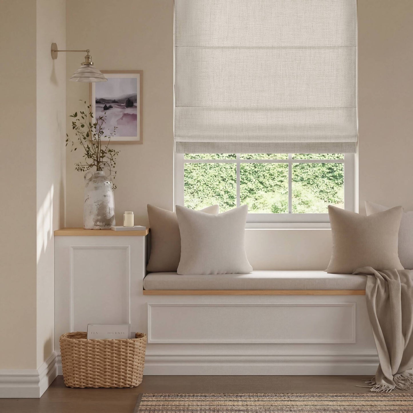 Mira Room Darkening Cordless Roman Shade