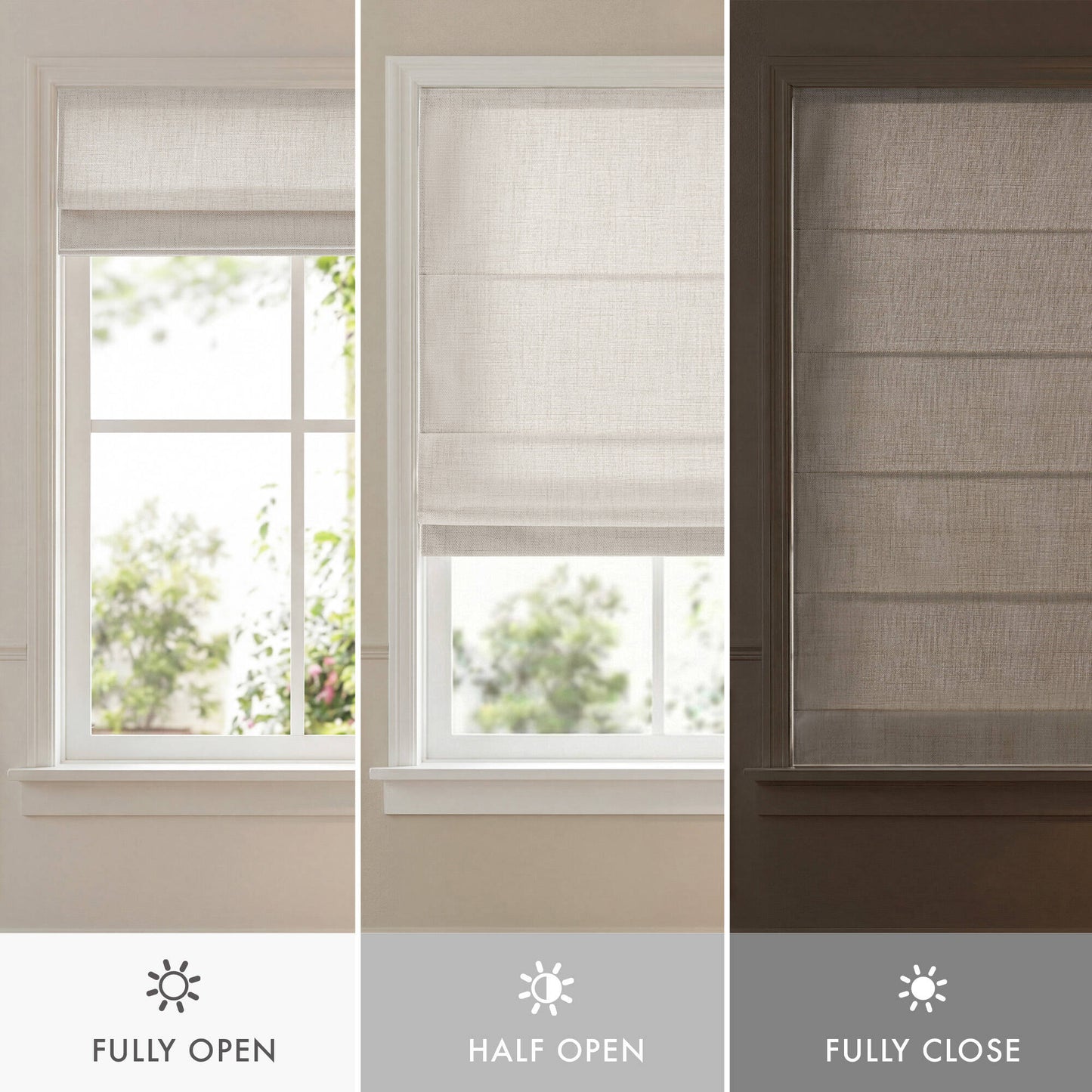 Mira Room Darkening Cordless Roman Shade