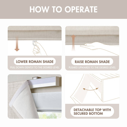 Mira Room Darkening Cordless Roman Shade