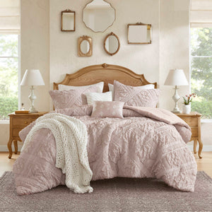Mona 5 Piece Sculpted jacquard comforter set