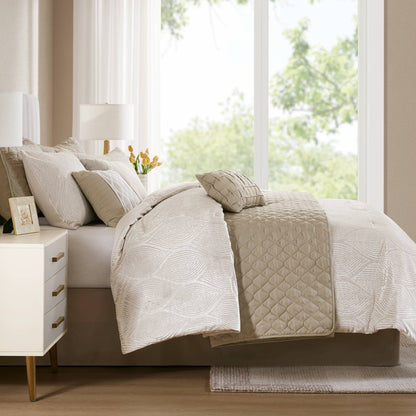 Nocturne 10-Piece Jacquard Comforter Set