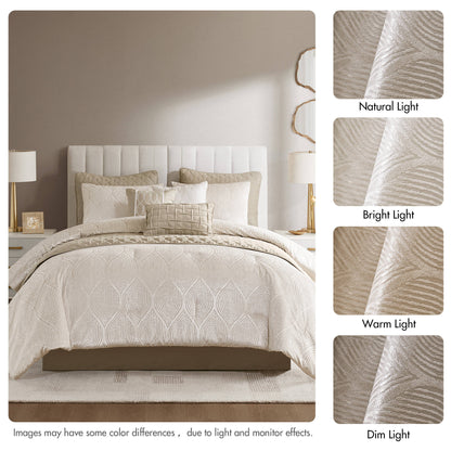 Nocturne 10-Piece Jacquard Comforter Set