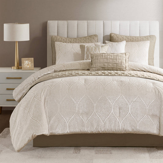 Nocturne 10-Piece Jacquard Comforter Set