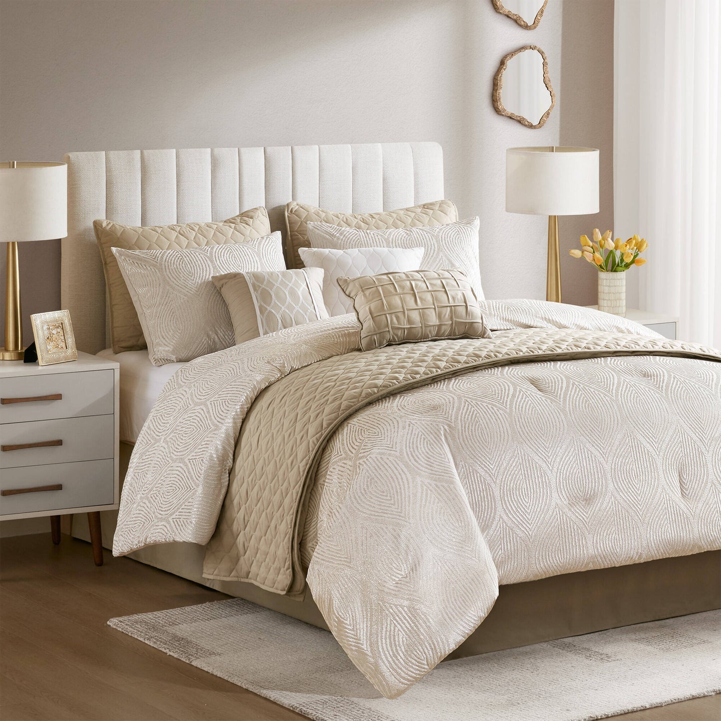 Nocturne 10-Piece Jacquard Comforter Set