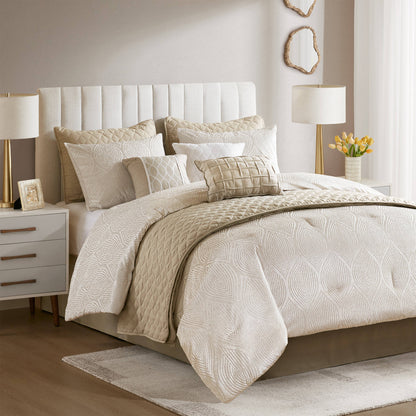 Nocturne 10-Piece Jacquard Comforter Set