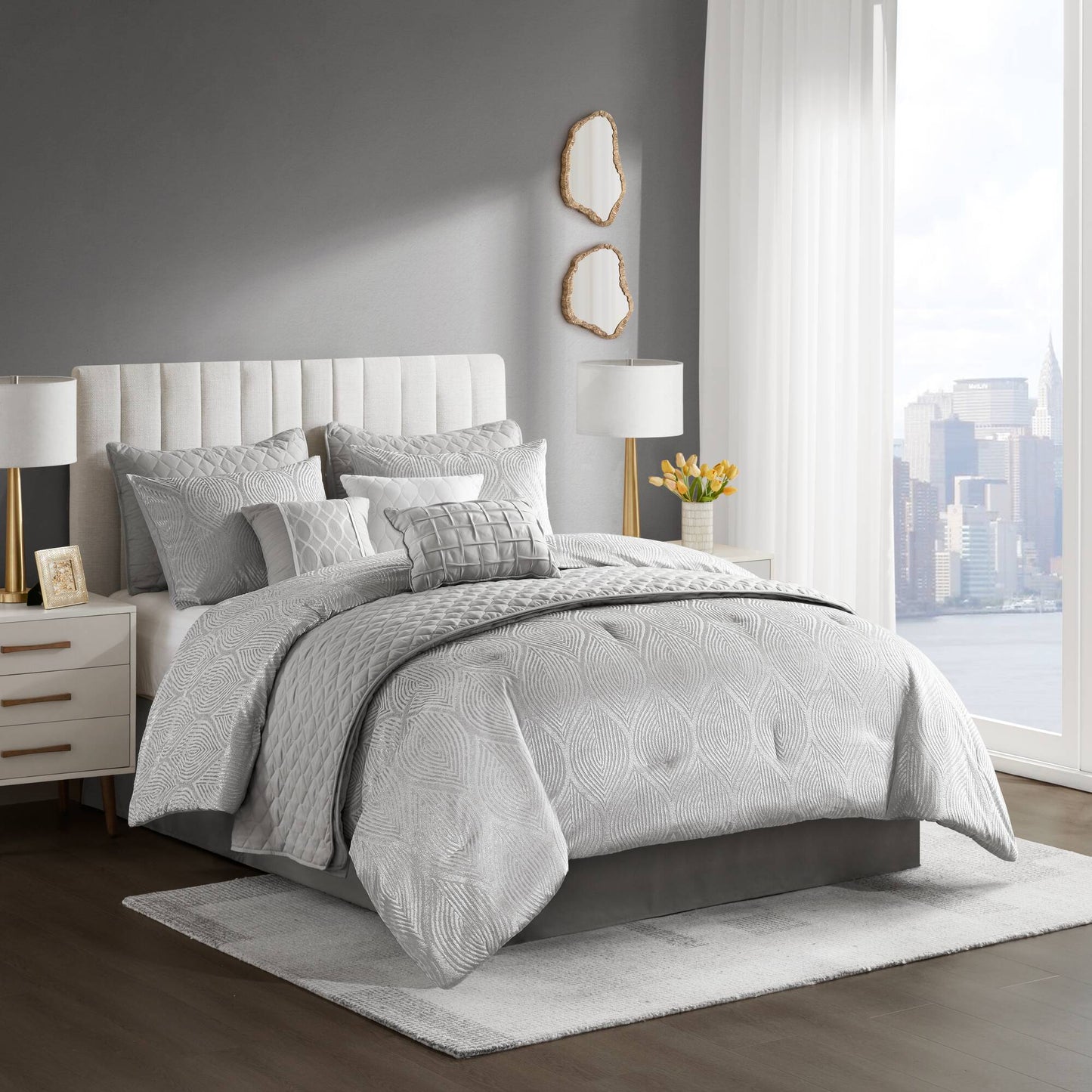 Nocturne 10-Piece Jacquard Comforter Set