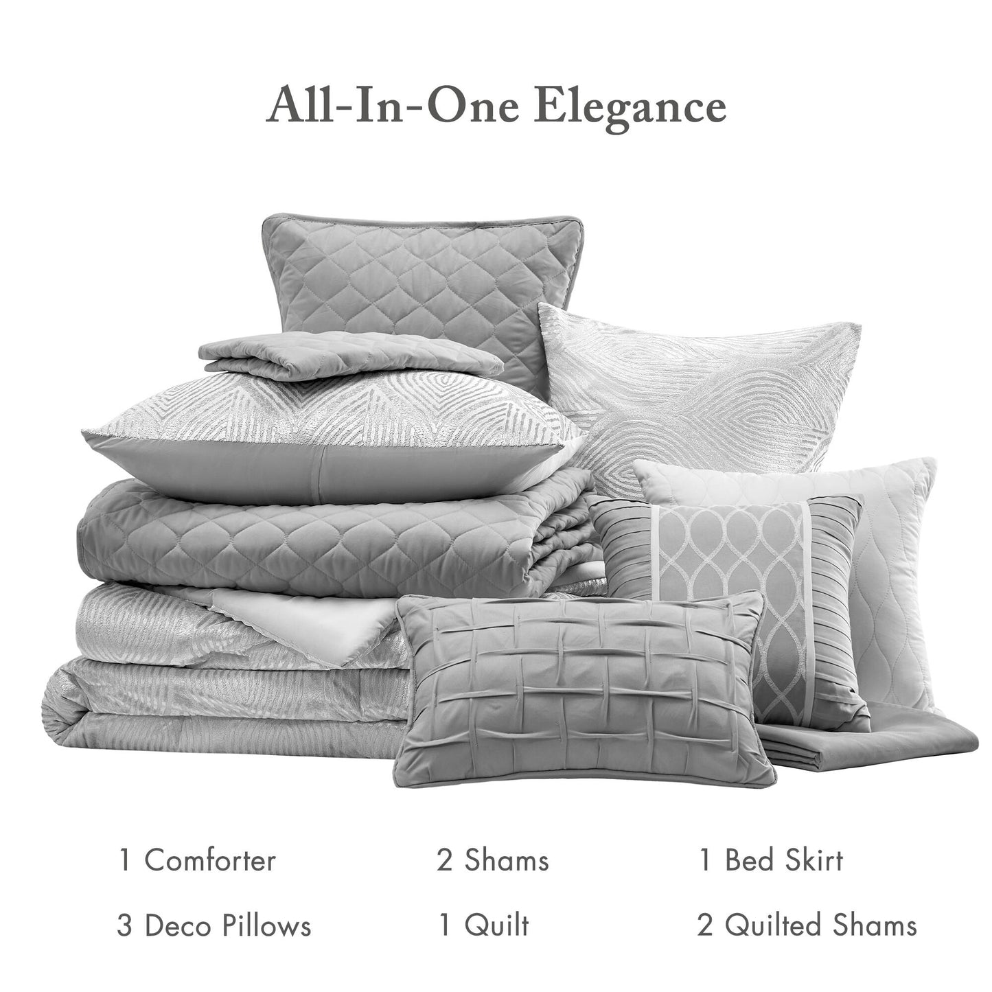 Nocturne 10-Piece Jacquard Comforter Set