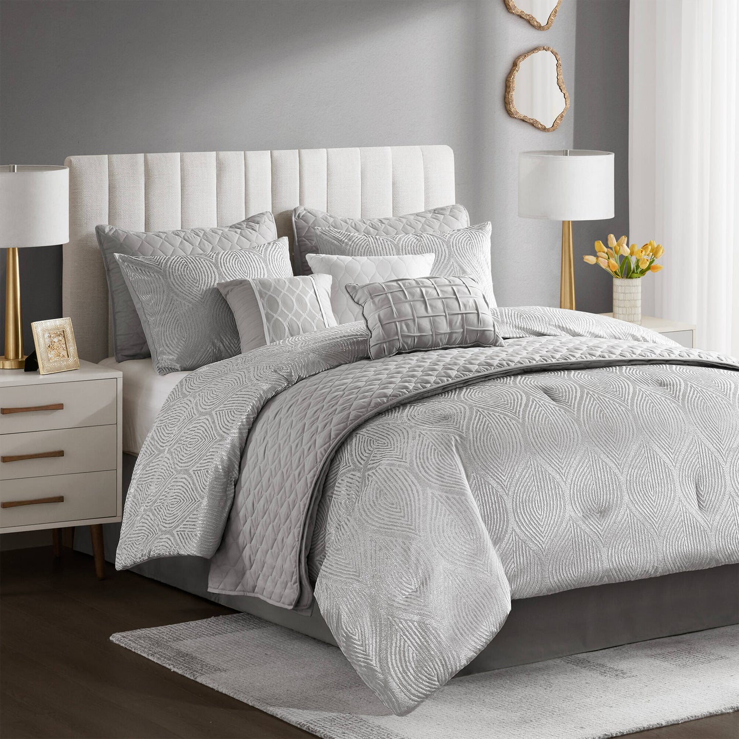 Nocturne 10-Piece Jacquard Comforter Set