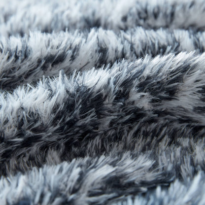 Ombre Knit Faux Fur Gradient Throw