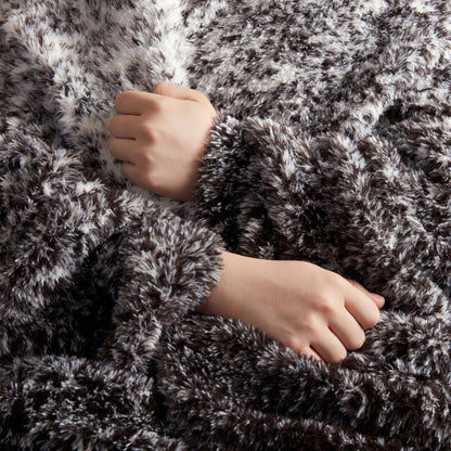 Ombre Knit Faux Fur Gradient Throw