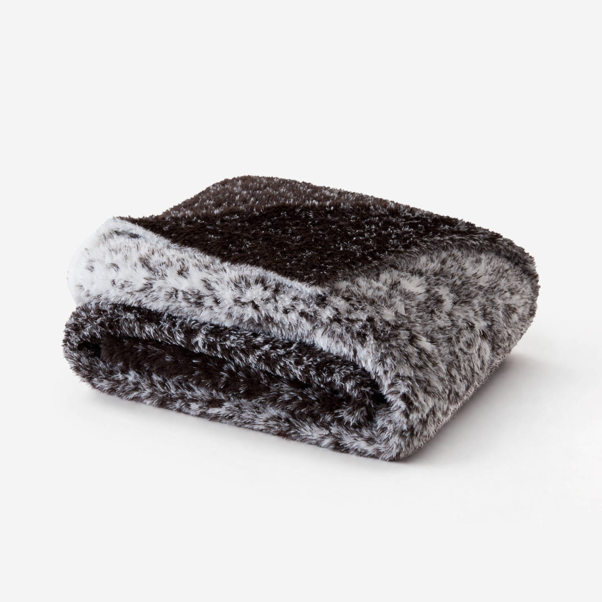 Ombre Knit Faux Fur Gradient Throw