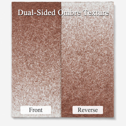 Ombre Knit Faux Fur Gradient Throw