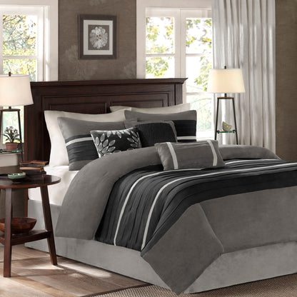Palmer 7 Piece Faux Suede Comforter Set