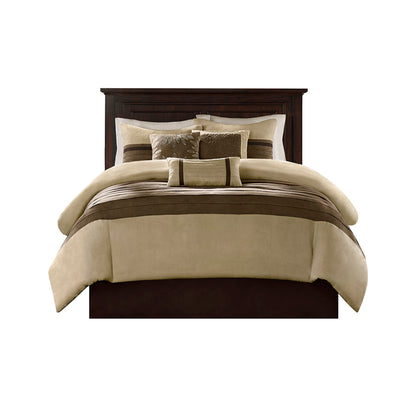 Palmer 7 Piece Faux Suede Comforter Set