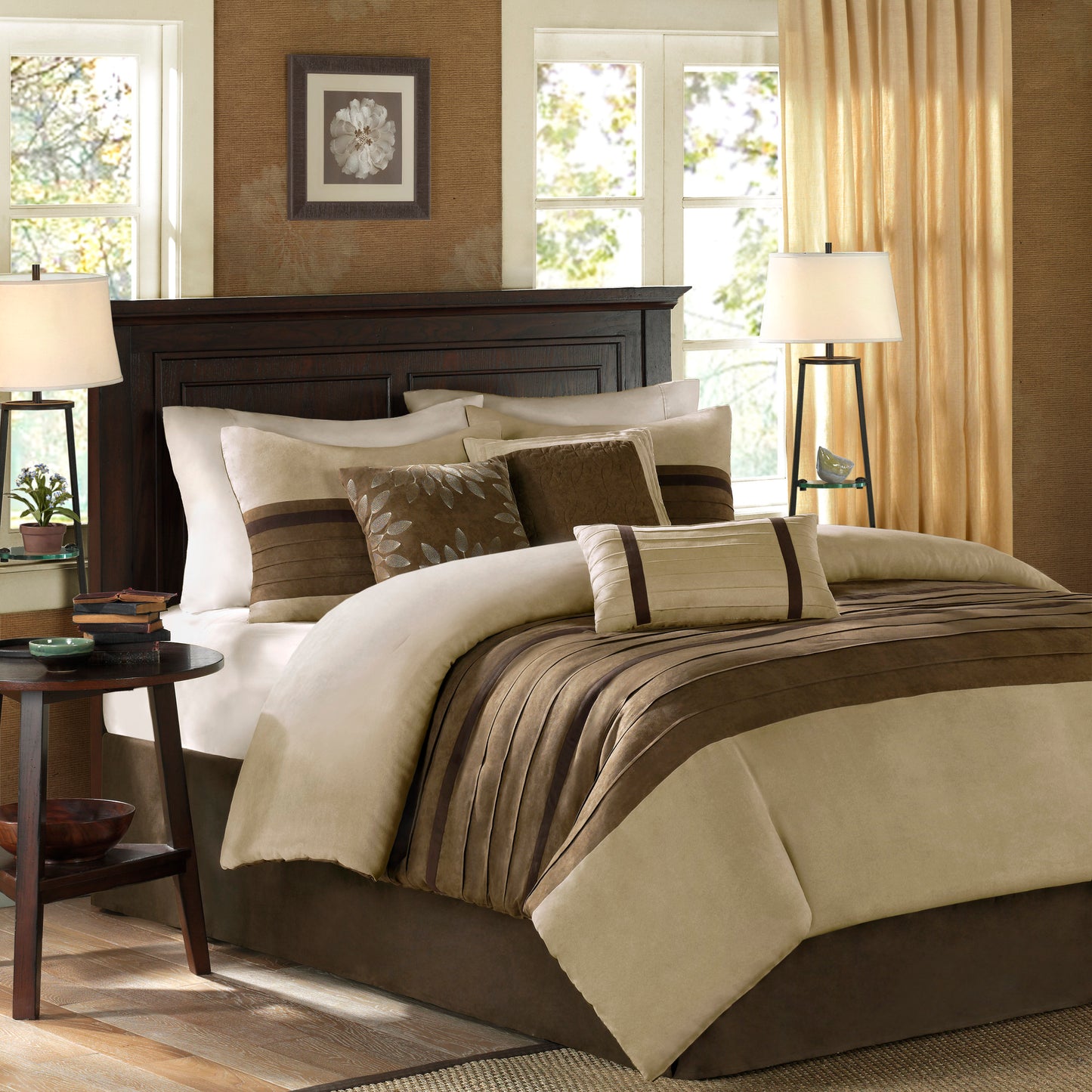 Palmer 7 Piece Faux Suede Comforter Set