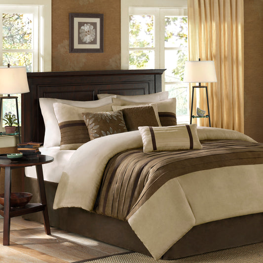 Palmer 7-Piece Faux Suede Comforter Set