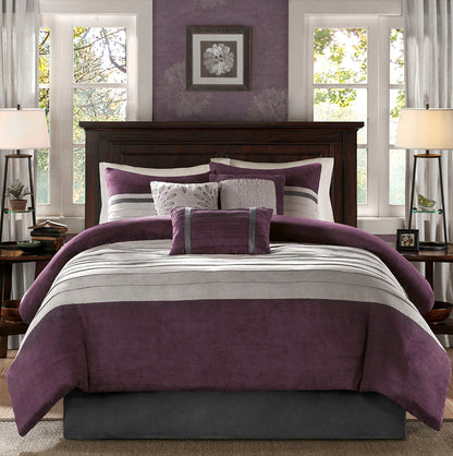 Palmer 7 Piece Faux Suede Comforter Set
