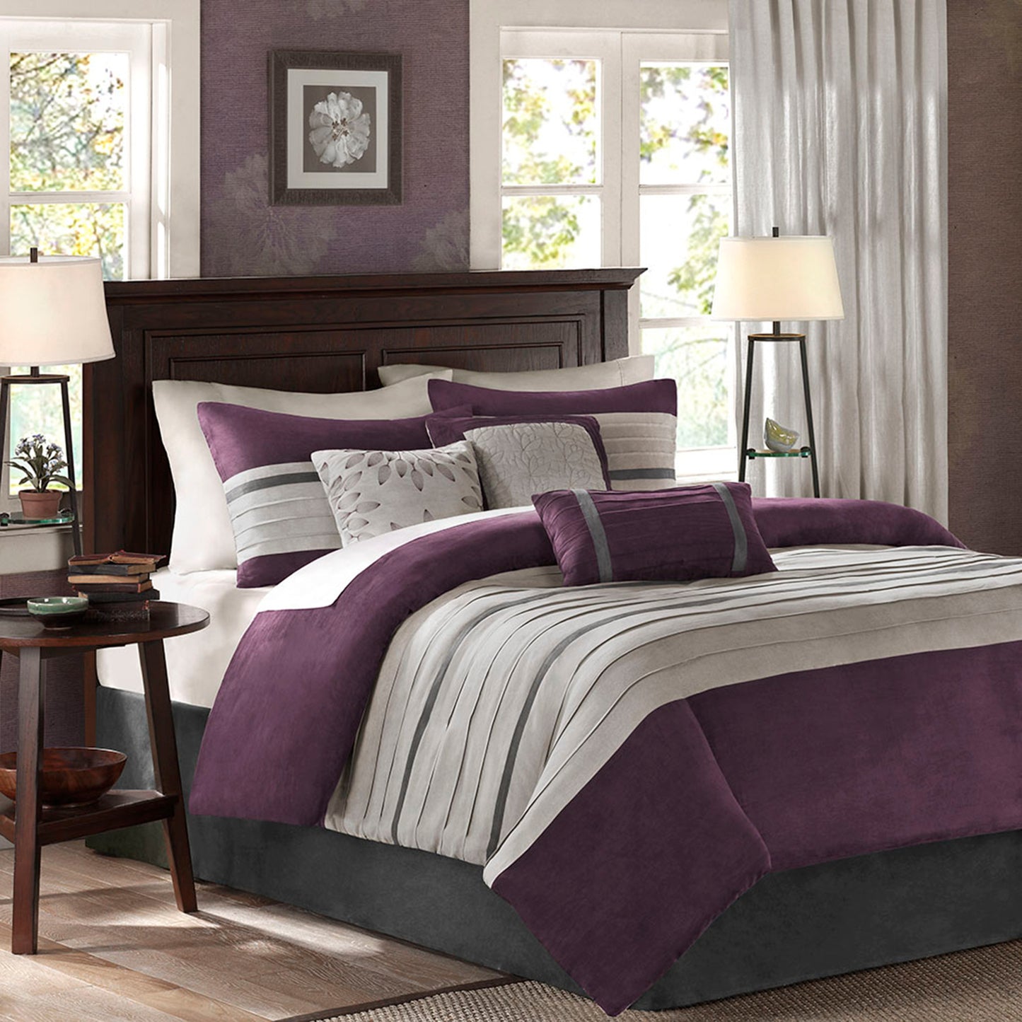 Palmer 7 Piece Faux Suede Comforter Set