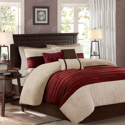 Palmer 7 Piece Faux Suede Comforter Set