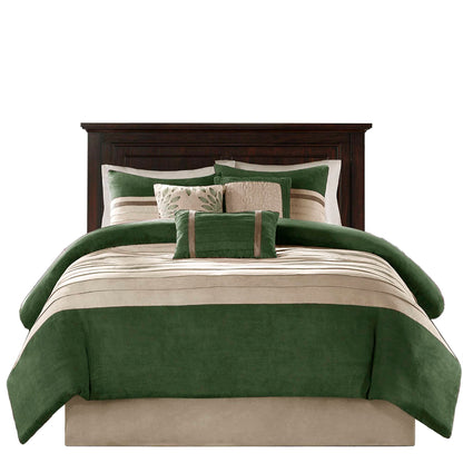Palmer 7 Piece Faux Suede Comforter Set