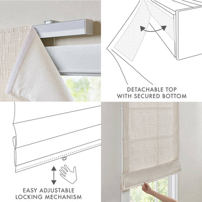Quincy Total Blackout Cordless Roman Shade