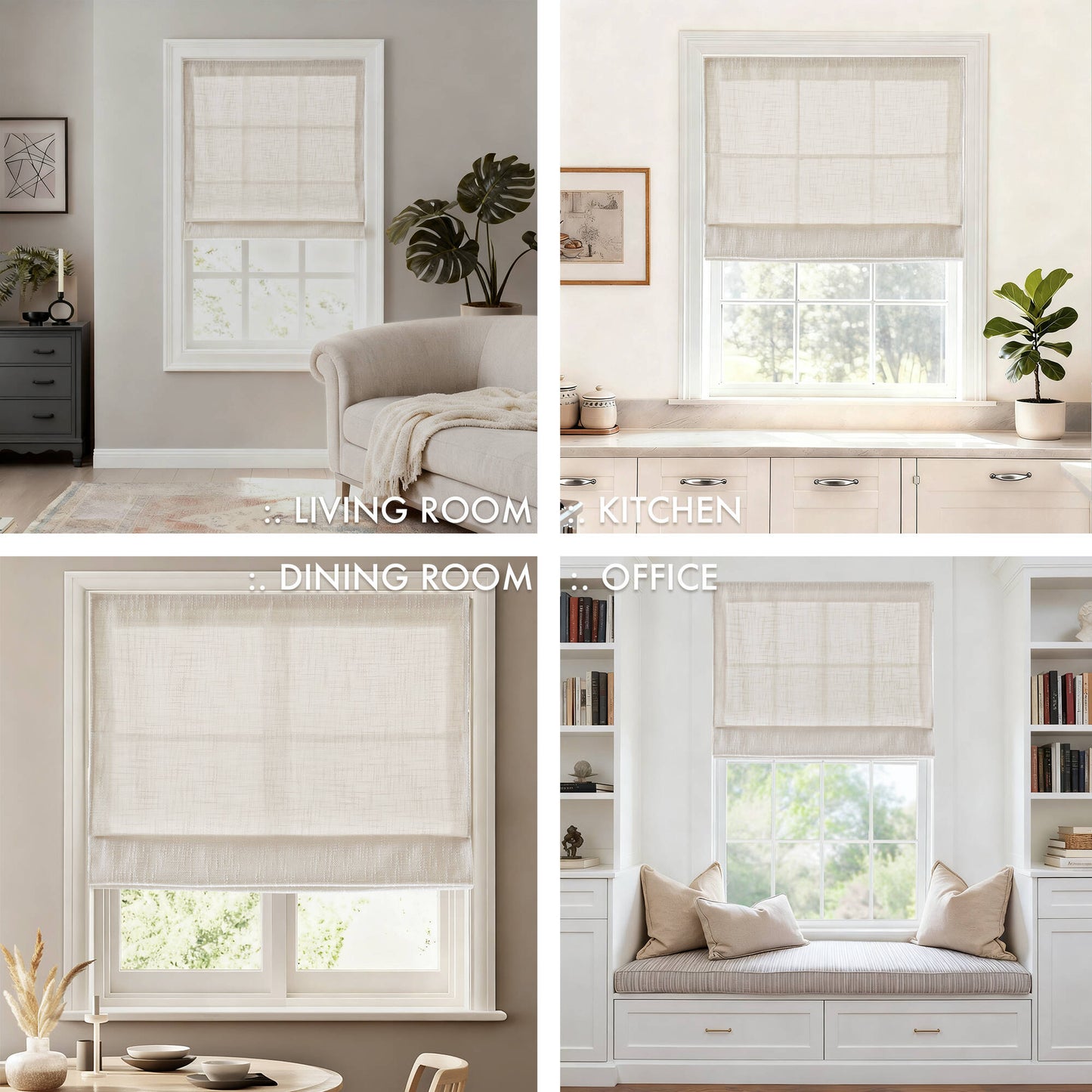 Quincy Total Blackout Cordless Roman Shade