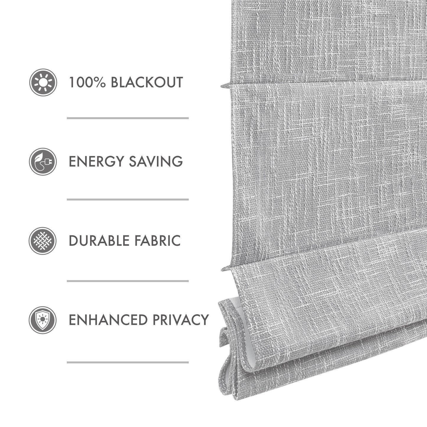 Quincy Total Blackout Cordless Roman Shade