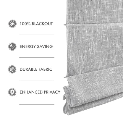 Quincy Total Blackout Cordless Roman Shade