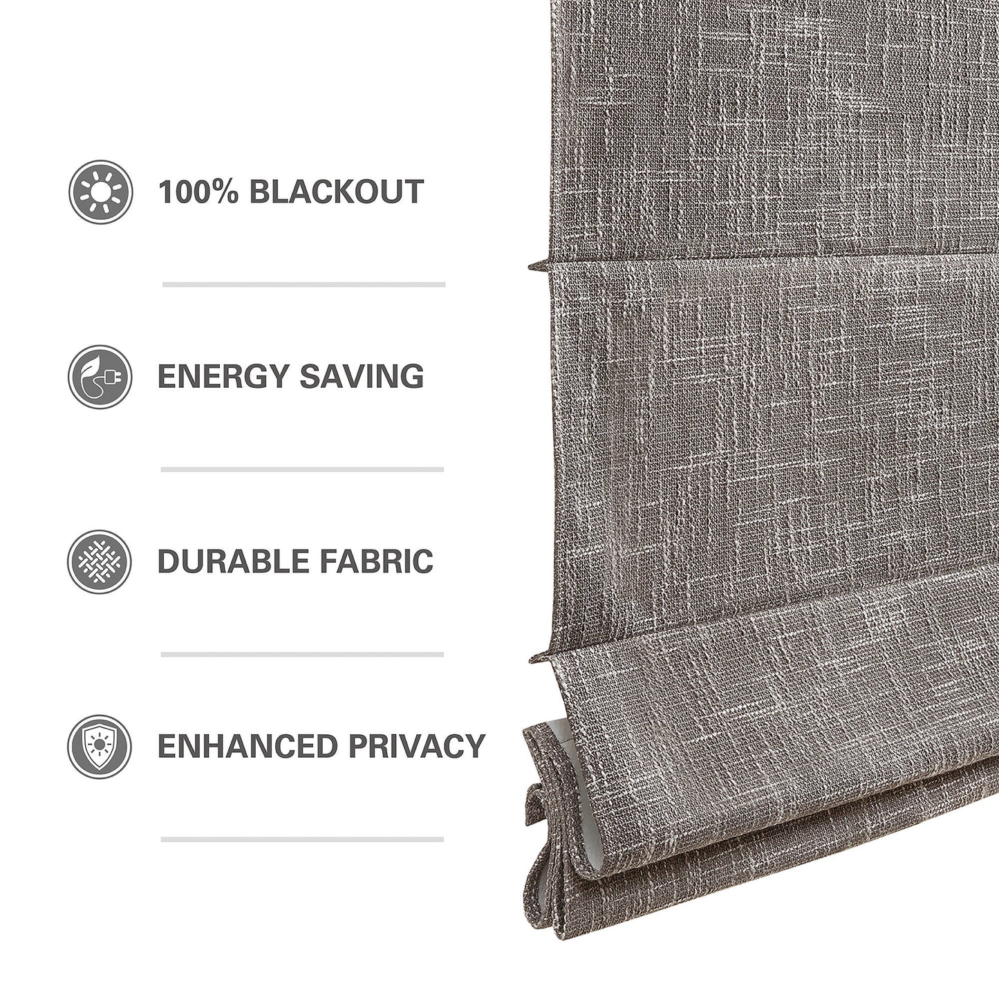 Quincy Total Blackout Cordless Roman Shade