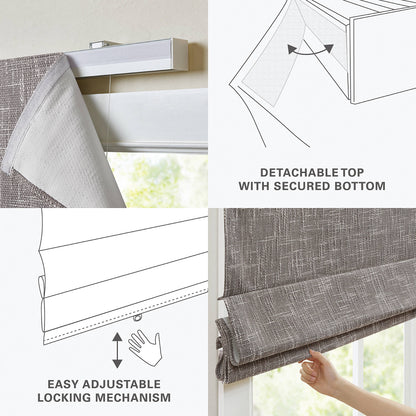 Quincy Total Blackout Cordless Roman Shade