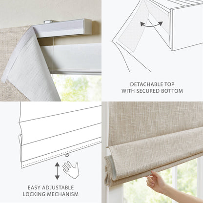 Quincy Total Blackout Cordless Roman Shade