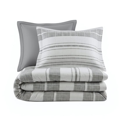 Rhodes 3 Piece Stripe Duvet Cover Set