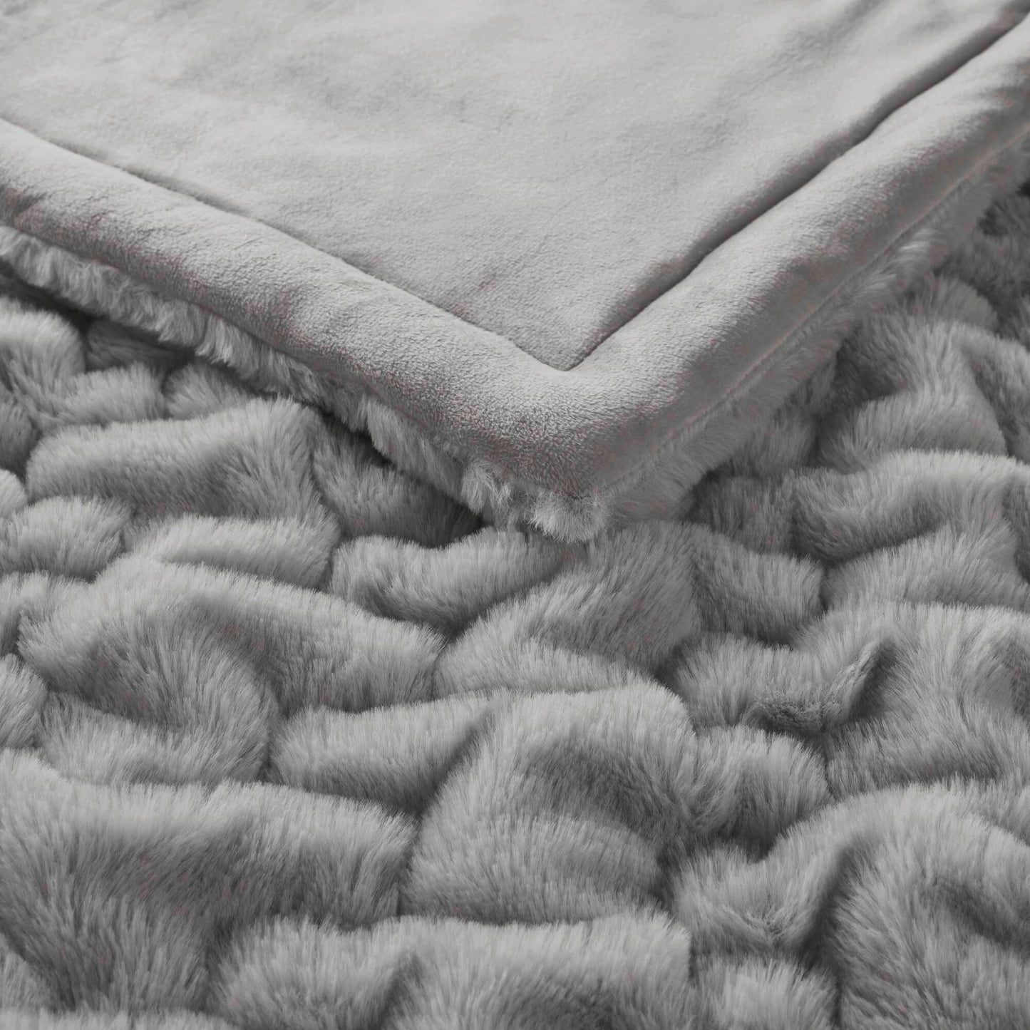 Ruched Fur Throw