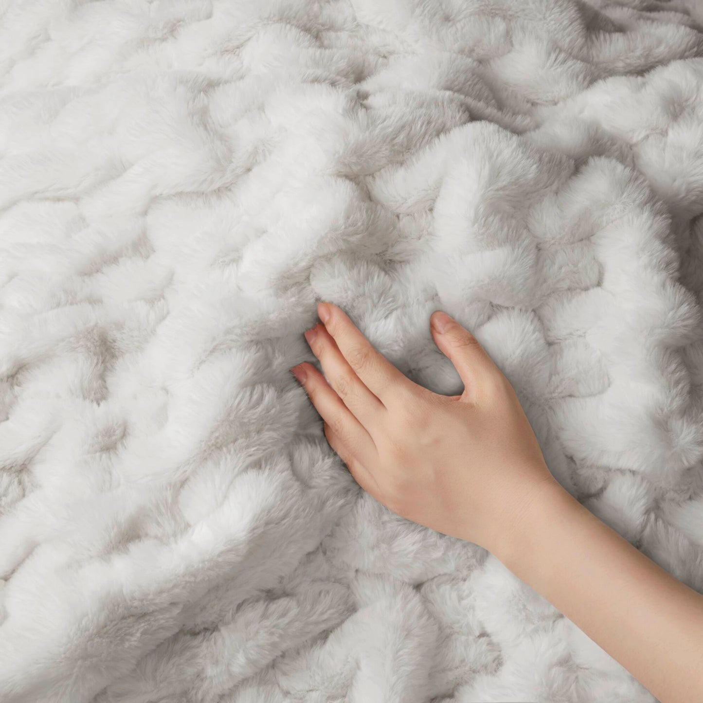 Ruched Fur Throw