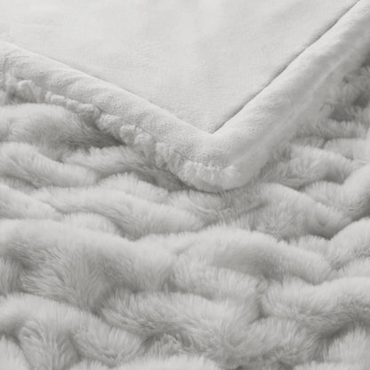 Ruched Fur Throw
