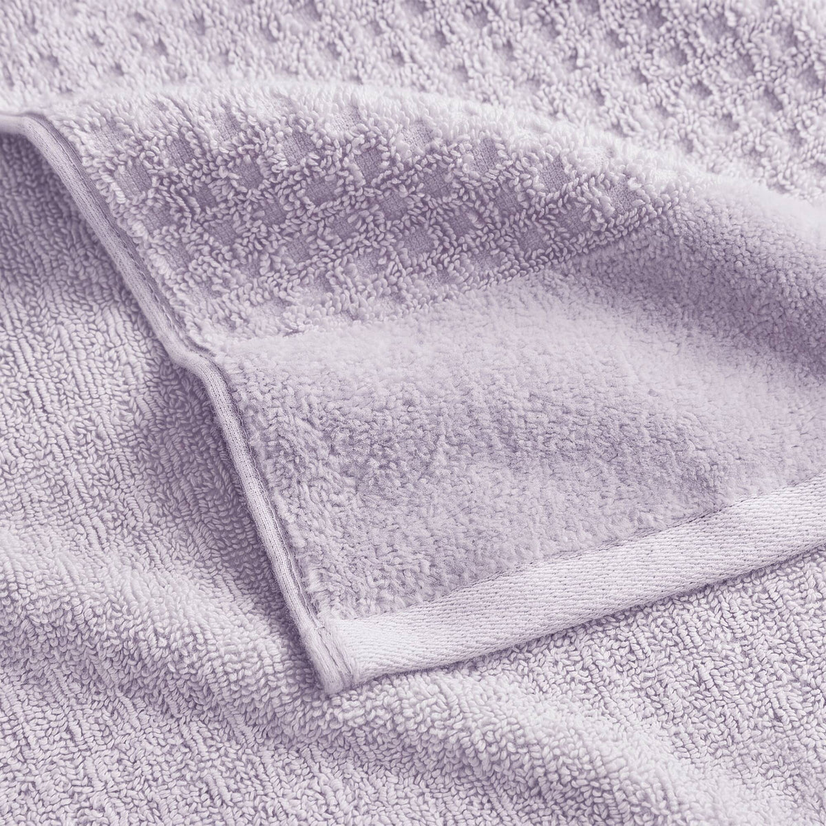 Spa Waffle Cotton Waffle Jacquard Antimicrobial Bath Towel 6-Piece Set