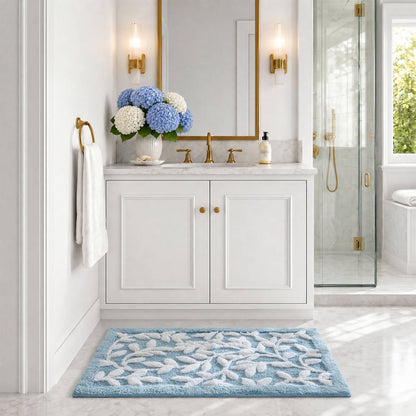 Serene Cotton Floral Tufted Bath Rug