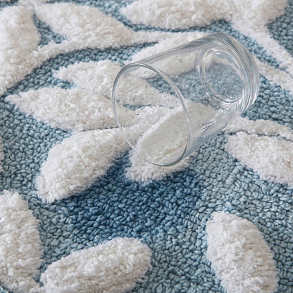 Serene Cotton Floral Tufted Bath Rug
