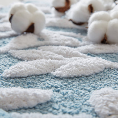 Serene Cotton Floral Tufted Bath Rug