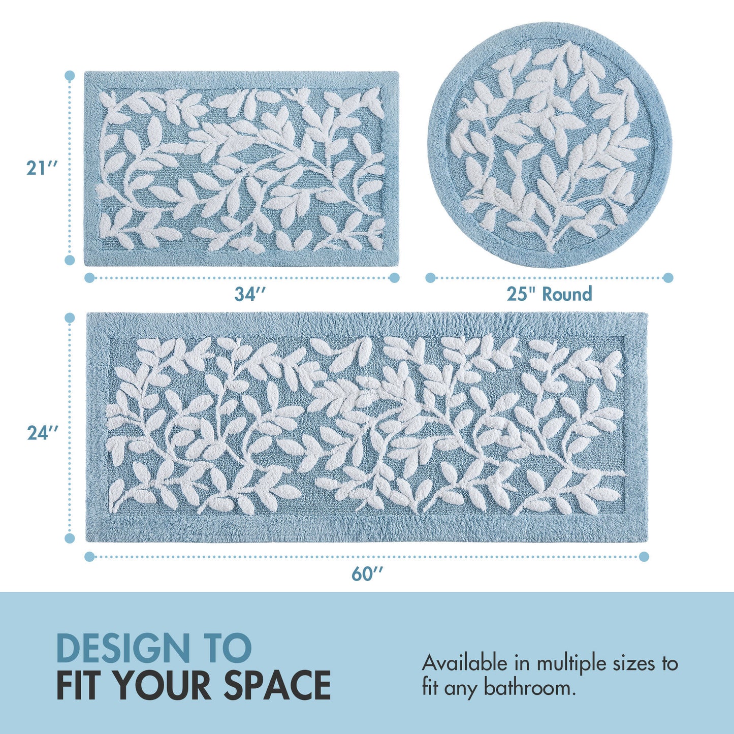 Serene Cotton Floral Tufted Bath Rug