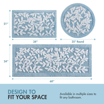 Serene Cotton Floral Tufted Bath Rug