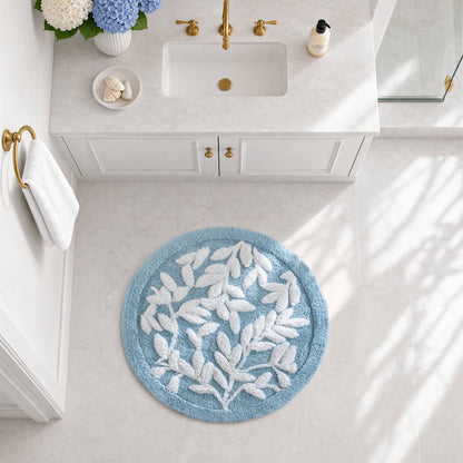 Serene Cotton Floral Tufted Bath Rug