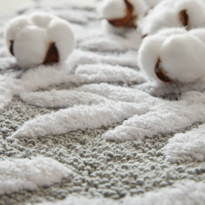 Serene Cotton Floral Tufted Bath Rug