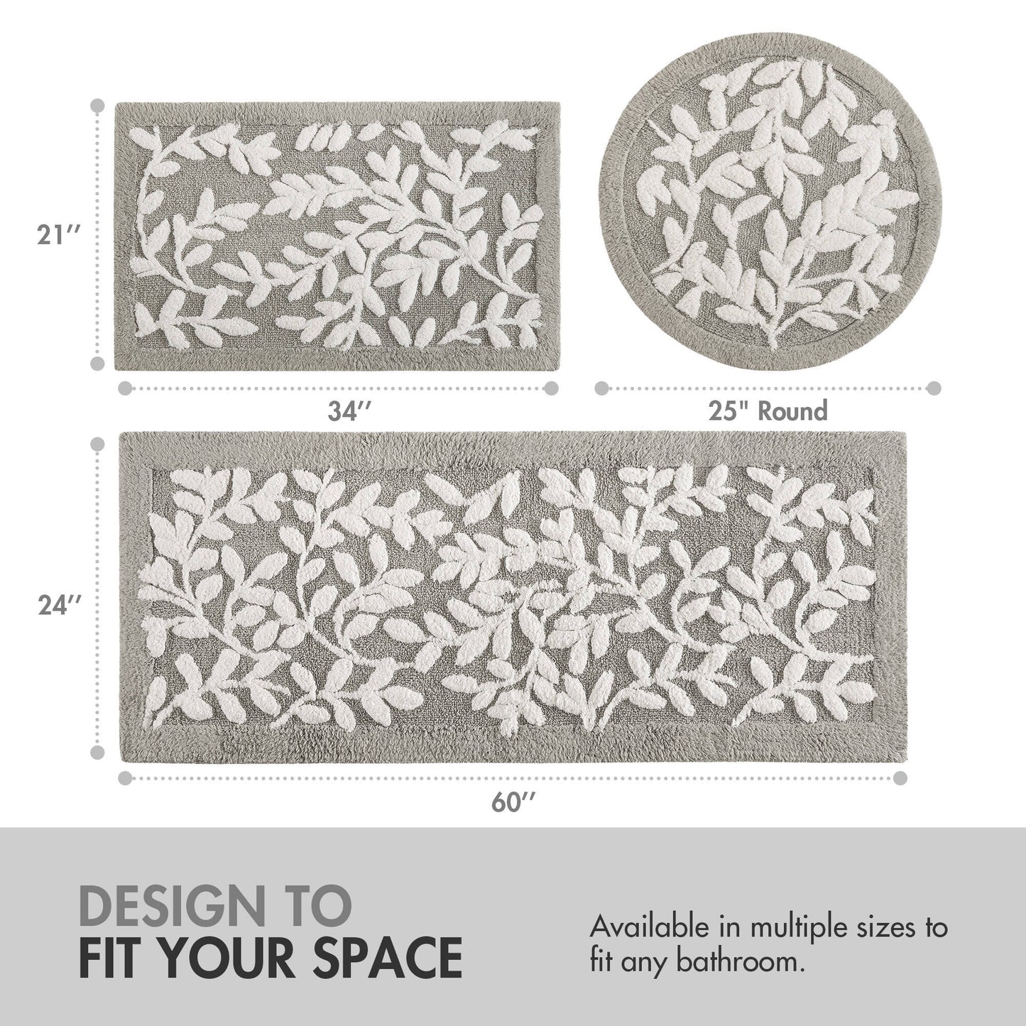 Serene Cotton Floral Tufted Bath Rug