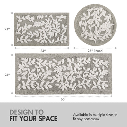 Serene Cotton Floral Tufted Bath Rug